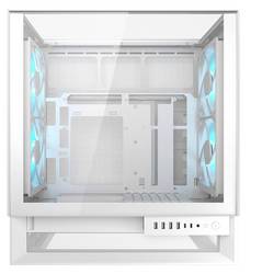 Cougar CGR-2WA3W-RGB midi tower PC skříň bílá 2 předinstalované ventilátory, boční okno, integrované osvětlení