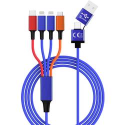 Smrter Nabíjecí kabel USB USB-C ® zástrčka 120 cm vícebarevná Textilní plášť SMRTER_ELITE_L_MIX