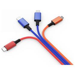 Smrter Nabíjecí kabel USB USB-C ® zástrčka 120 cm vícebarevná Textilní plášť SMRTER_ELITE_L_MIX