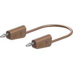 Stäubli 64.1030-20027 // LK-4N-F10 měřicí kabel lamelová zástrčka 4 mm lamelová zástrčka 4 mm 200 cm hnědá 1 ks