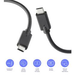 Renkforce Kabel USB-C USB 3.2 Gen2x2 USB-C ® zástrčka, USB-C ® zástrčka 2.00 m černá krytí TPE RF-6609644