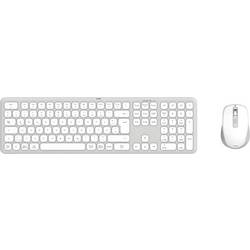 Hama Multi-Device-Tastatur-Maus-Set WKM-550, kabellos, Funk/BT, WS, QWERTZ DE bezdrátový sada klávesnice a myše Tiché klávesy německá, QWERTZ šedá, bílá