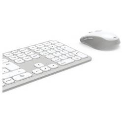 Hama Multi-Device-Tastatur-Maus-Set WKM-550, kabellos, Funk/BT, WS, QWERTZ DE bezdrátový sada klávesnice a myše Tiché klávesy německá, QWERTZ šedá, bílá