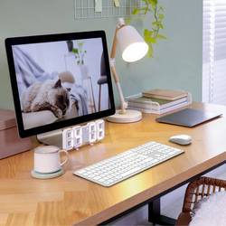 Hama Multi-Device-Tastatur-Maus-Set WKM-550, kabellos, Funk/BT, WS, QWERTZ DE bezdrátový sada klávesnice a myše Tiché klávesy německá, QWERTZ šedá, bílá
