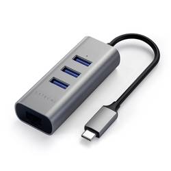 Satechi ST-TC2N1USB31AM USB Hub 3 porty USB-A, RJ45 USB 3.0 5 GBit/s vesmírná šedá ST-TC2N1USB31AM