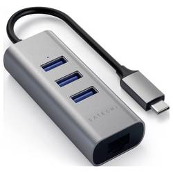 Satechi ST-TC2N1USB31AM USB Hub 3 porty USB-A, RJ45 USB 3.0 5 GBit/s vesmírná šedá ST-TC2N1USB31AM