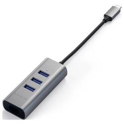 Satechi ST-TC2N1USB31AM USB Hub 3 porty USB-A, RJ45 USB 3.0 5 GBit/s vesmírná šedá ST-TC2N1USB31AM