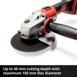 Einhell Professional AXXIO 18/150 4431144 Akumulátorová úhlová bruska 150 mm, vč. rozbrušovacího kotouče, 2600 mAh