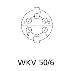 Lumberg WKV 60 DIN kruhový konektor zásuvka, zahnutá Pólů: 6 stříbrná 1 ks