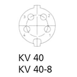Lumberg KV 40 DIN kruhový konektor zásuvka, rovná Pólů: 4 stříbrná 1 ks