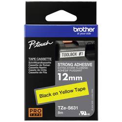 etikety Brother TZe, TZ TZe-S631 PET Barva pásky: žlutá Barva písma:černá 12 mm 8 m