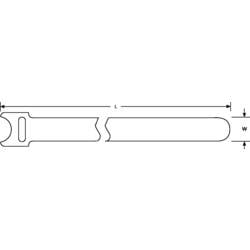 HellermannTyton kabelový manažer na suchý zip ke spojování háčková a flaušová část (d x š) 200 mm x 12.5 mm modrá 10 ks