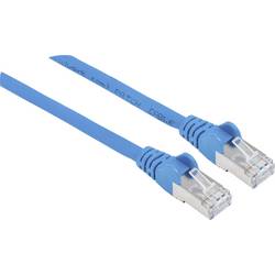 Intellinet 741033 RJ45 síťové kabely, propojovací kabely CAT 6A S/FTP 7.50 m modrá fóliové stínění, stínění pletivem, stíněný, bez halogenů 1 ks