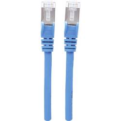 Intellinet 741033 RJ45 síťové kabely, propojovací kabely CAT 6A S/FTP 7.50 m modrá fóliové stínění, stínění pletivem, stíněný, bez halogenů 1 ks