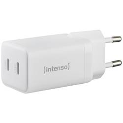Intenso W40CC GaN USB nabíječka, GaN, USB Power Delivery (USB-PD) , 2x USB-C®, 40 W, bílá