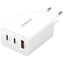 Intenso W65ACC GaN USB nabíječka, GaN, USB Power Delivery (USB-PD) , 1x USB A , 2x USB-C®, 65 W, Dodávka energie, bílá