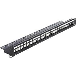 Delock 43277 24 portů síťový patch panel 483 mm (19) nevybavený specifikací 1 U černá neosazený