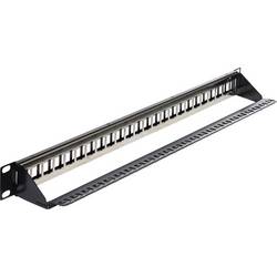 Delock 43277 24 portů síťový patch panel 483 mm (19) nevybavený specifikací 1 U černá neosazený