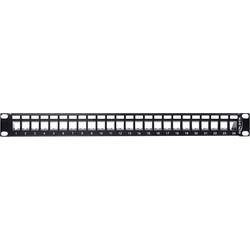 Delock 43277 24 portů síťový patch panel 483 mm (19) nevybavený specifikací 1 U černá neosazený