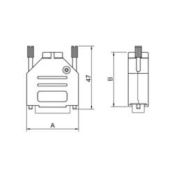 encitech DTZK09-PCBK-K 6560-3105-01 D-SUB pouzdro Pólů: 9 celokov 180 ° stříbrná 1 ks