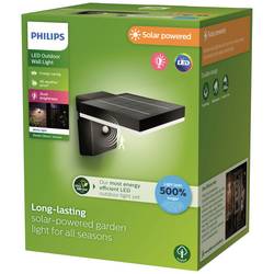 Philips LED Zonal 8720169265745 venkovní solární nástěnné osvětlení s PIR senzorem LED LED 1.3 W černá