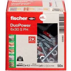 Fischer 535463 DUOPOWER 6x30 S PH LD 2komponentní hmoždinka 30 mm 6 mm 50 ks