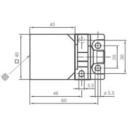 Pepperl+Fuchs indukční senzor přiblížení 40 x 40 mm nezarovnaná PNP NBN40-L2-A2-V1
