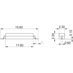 StandexMeder Electronics MK16-C-2 Bulk 9161879023, SMD-Reed kontakt , 1 spínací kontakt, 200 V/DC, 200 V/AC, 0.4 A, 10 W