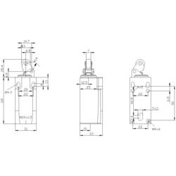 Siemens 3SE52320HE10 3SE5232-0HE10 polohový spínač 6 A páka s rolnou/simulovanou rolnou, kovová páka, plastový válec IP65 1 ks