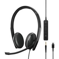 EPOS EPOS ADAPT 165T USB-C II - ADAPT 100 Series - Headset Headset otevřená (On Ear) kabelová stereo černá Potlačení hluku regulace hlasitosti, Vypnutí zvuku