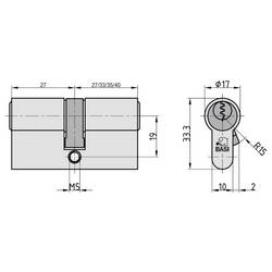 Basi V5011-2733-0011 krátká profilová cylindrická vložka 27 / 33mm
