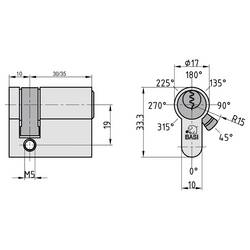 Basi V5021-0000-0010 poloviční profilová cylindrická vložka 10 / 30mm