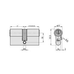 Basi V5011-2727-0011 krátká profilová cylindrická vložka 27 / 27mm