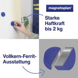 magnetoplan magnet Discofix Magnum (Ø x v) 34 mm x 13 mm kulatý tmavě modrá 10 ks 1660014
