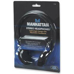 Manhattan 177481 sluchátka otevřená (On Ear) kabelová stereo černá čelový pásek Počítače