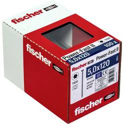 Fischer 670368 Power-Fast II šrouby do dřevotřísky 5 mm 120 mm T profil ocel galvanizováno zinkem 100 ks