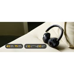 OneOdio sluchátka uzavřená (Over Ear) Bluetooth® černá Potlačení hluku složitelná mobil