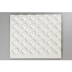 TOOLCRAFT 2125C60-C podstavná nožka přístrojová samolepicí, kulatá transparentní (Ø x v) 12.7 mm x 3.5 mm 60 ks