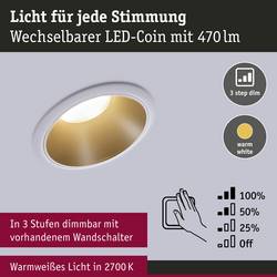 Paulmann 93405 Cole Coin LED vestavné svítidlo, LED, 6 W, bílá, zlatá