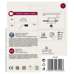 Paulmann 93409 Cole Coin vestavné svítidlo, LED, 6 W, bílá, stříbrná