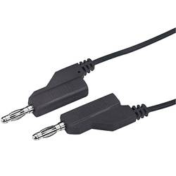 VOLTCRAFT měřicí kabel lamelová zástrčka 4 mm lamelová zástrčka 4 mm 1.00 m černá 1 ks