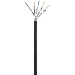 Renkforce RF-5047476 RJ45 síťové kabely, propojovací kabely CAT 6A S/FTP 3.00 m černá samozhášecí 1 ks