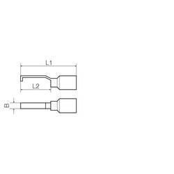 Weidmüller 9036290000 kabelová koncovka tvar háčku 0.205 mm² 1.50 mm² částečná izolace černá 100 ks