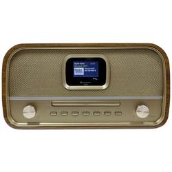 soundmaster DAB970BR1 DAB970BR1 stolní rádio, DAB+, FM, AUX, Bluetooth, CD, USB, s USB nabíječkou, vč. dálkového ovládání, funkce alarmu, hnědá