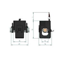 Celsa TC 18 125/1A 0.2VA Kl. 3 70006-1004 kabelový transformátor proudu Primární proud 125 A Sekundární proud 1 A Ø průchodky vodiče:18 mm 1 ks