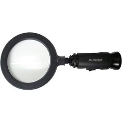 Kunzer 7LL01 ruční lupa s LED osvětlením , Velikost objektivu: (Ø) 90 mm, černá