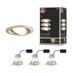 Paulmann 92406 Nova Coin LED vestavné svítidlo, LED, 6 W, zlatá (matná), sada 3 ks