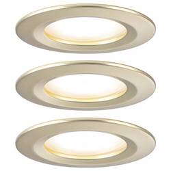 Paulmann 92407 Nova Coin LED vestavné svítidlo, LED, 6 W, zlatá (matná), sada 3 ks