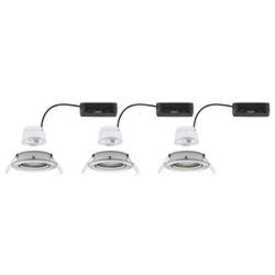 Paulmann 92456 Nova Coin LED vestavné svítidlo, LED, 2.8 W, železo (kartáčované), sada 3 ks
