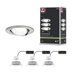 Paulmann 92456 Nova Coin LED vestavné svítidlo, LED, 2.8 W, železo (kartáčované), sada 3 ks